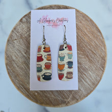 Load image into Gallery viewer, Coffee Cup Mini Bar Earrings