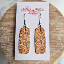 Load image into Gallery viewer, Yellow Sunflower Mini Bar Earrings