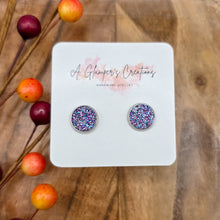 Load image into Gallery viewer, Purple Mix Glitter Studs