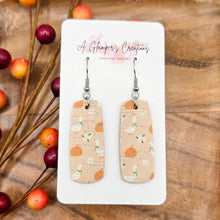 Load image into Gallery viewer, Goose with Pumpkins Mini Bar Earrings