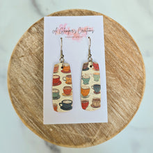 Load image into Gallery viewer, Coffee Cup Mini Bar Earrings
