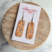 Load image into Gallery viewer, Yellow Sunflower Mini Bar Earrings

