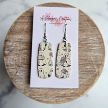 Load image into Gallery viewer, Reading Ghosts Mini Bar Earrings
