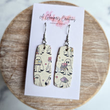 Load image into Gallery viewer, Reading Ghosts Mini Bar Earrings
