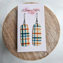 Load image into Gallery viewer, Fall Plaid Mini Bar Earrings
