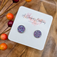 Load image into Gallery viewer, Purple Mix Glitter Studs
