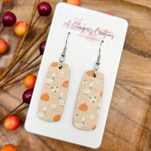 Load image into Gallery viewer, Goose with Pumpkins Mini Bar Earrings
