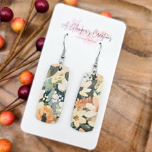 Load image into Gallery viewer, Watercolor Fall Floral Mini Bar Earrings

