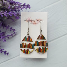 Load image into Gallery viewer, Book Acrylic Teardrop Earrings
