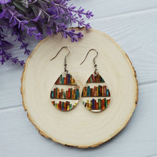 Load image into Gallery viewer, Book Acrylic Teardrop Earrings
