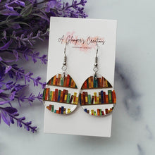 Load image into Gallery viewer, Book Acrylic Wide Teardrop Earrings
