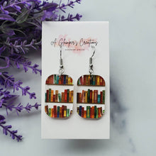 Load image into Gallery viewer, Squoval Acrylic Book Earrings
