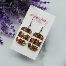 Load image into Gallery viewer, Squoval Acrylic Book Earrings
